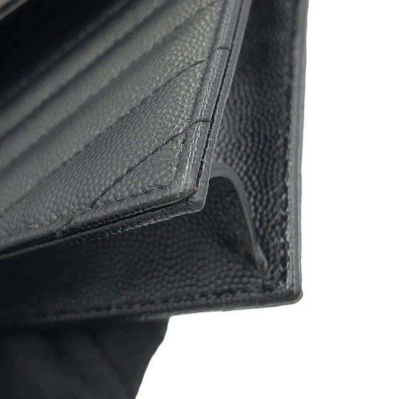 Saint Laurent Wallet Chain Clutch Envelope YSL Paris Black Monogram - Picture 6 of 8